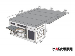 Volkswagen ID. Buzz Camper Kit - Sleeping Platform w/ Kitchen Box - Slate Gray